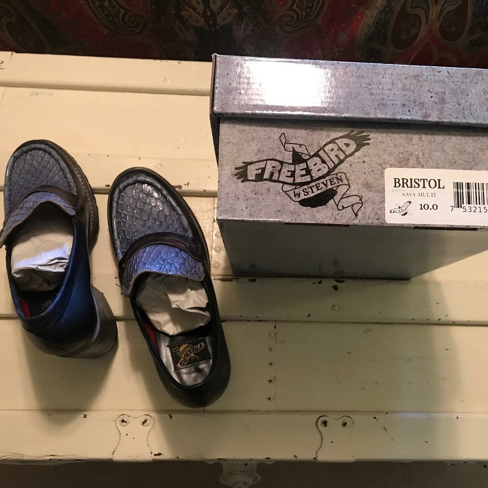 FREEBIRD by Steven (BRISTOL - Navy Multi) Size 10